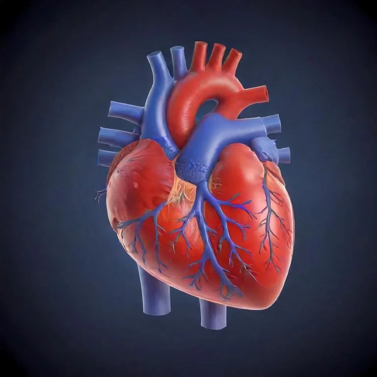 Simplified diagram showing the heart's electrical conduction pathway, including SA node, AV node, and ventricles.