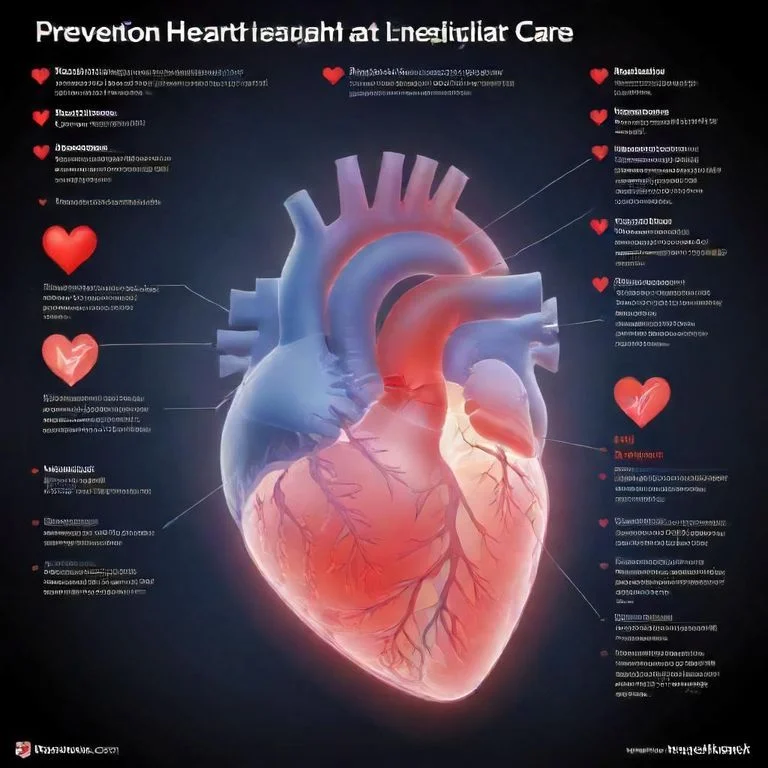 Diagram showing prevention strategies, possible complications, and new innovations in irregular heartbeat care.