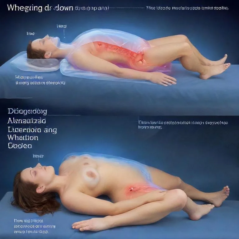 Diagram showing diagnostic steps for wheezing when lying down