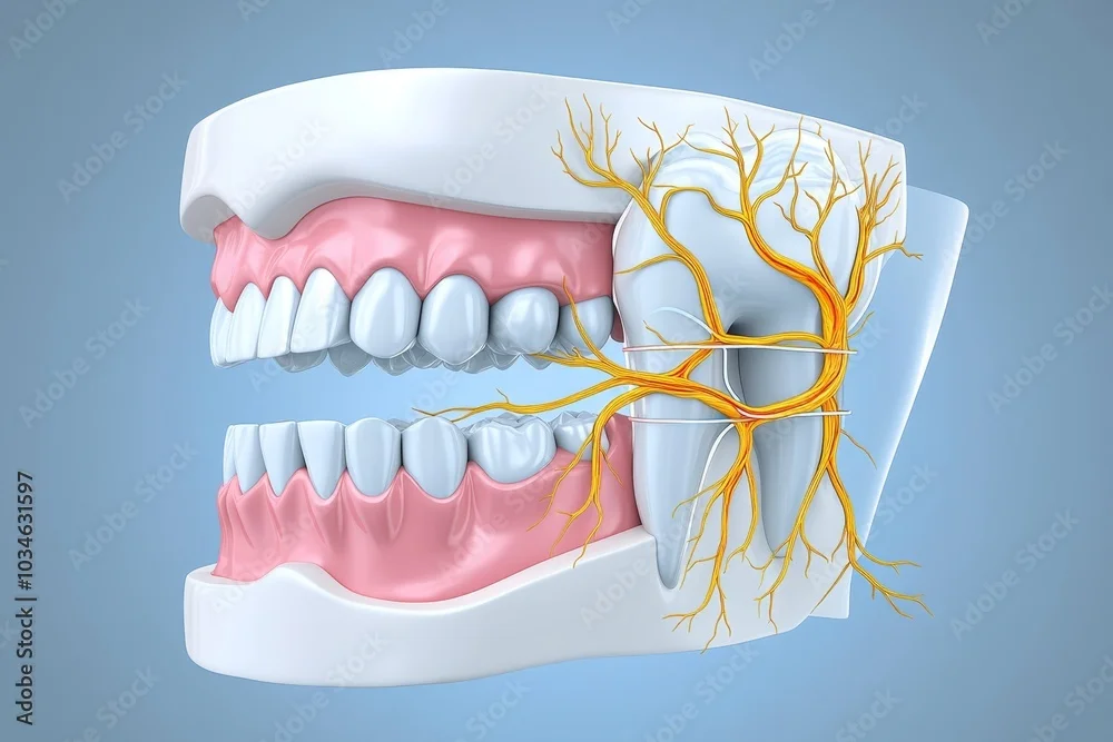 Diagram showing nerve pathways connecting ear with jaw, throat, and neck structures involved in referred ear pain